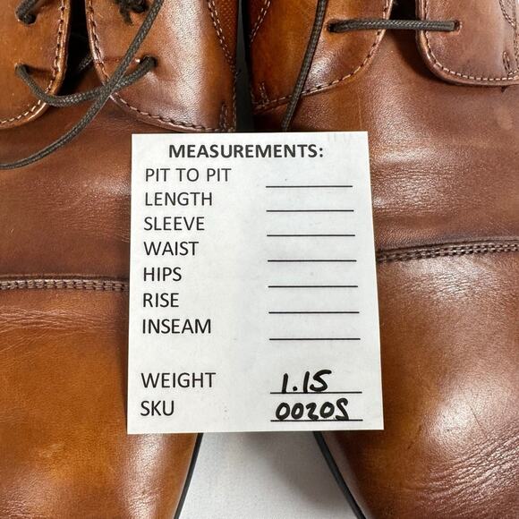 Florsheim Mens Leather Jackson Cap Toe Oxfords Size 9D Cognac Modern Corpcore - Picture 15 of 15